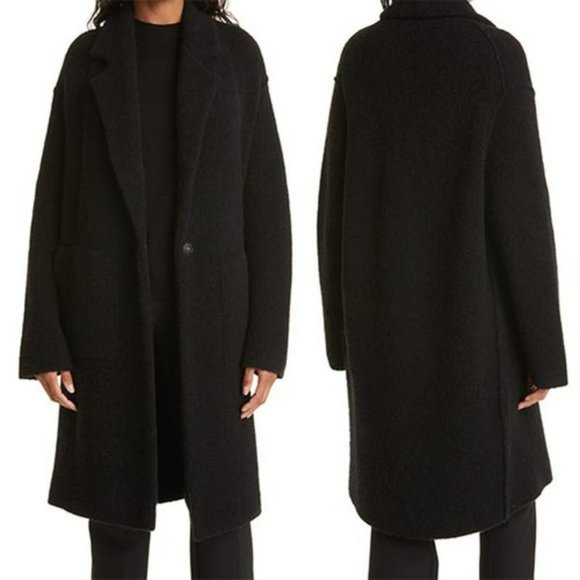 Vince Jackets & Blazers - Vince Merino Wool Blend Button Longline Cardigan Women's Black Size: Large NWT